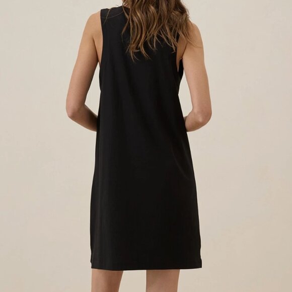 Pact Organic Softspun A-Line Tank Dress XS Black - Picture 2 of 6